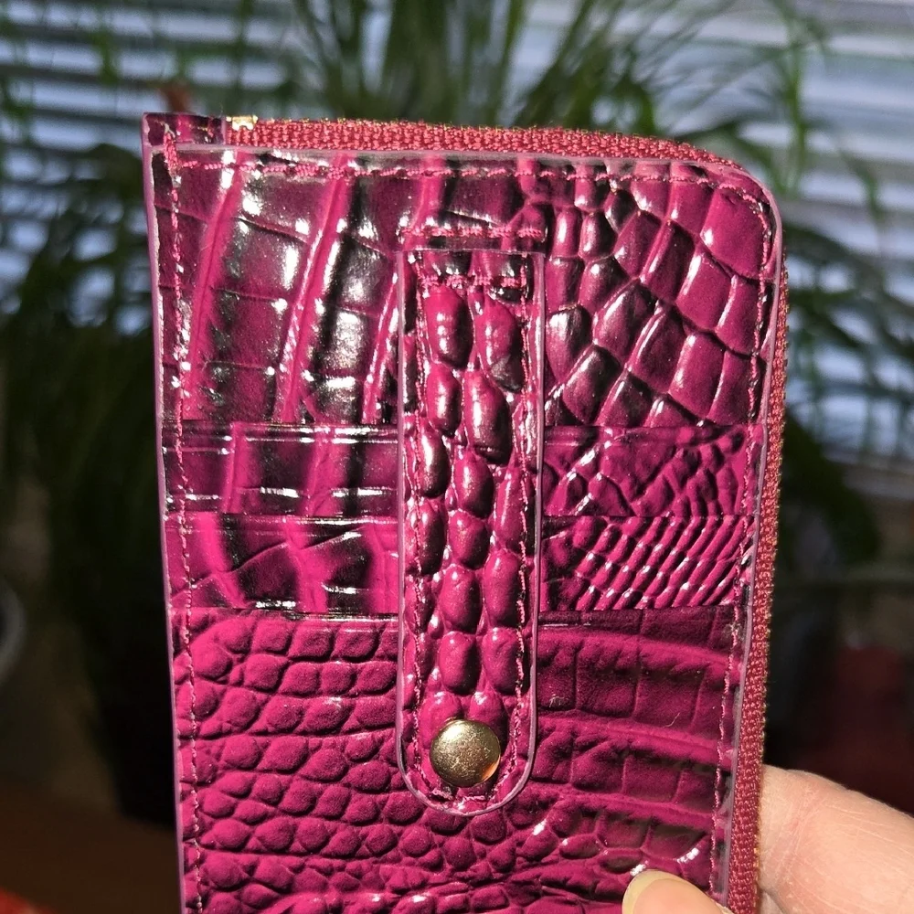 Brahmin Lennon Credit Card Wallet in Sugar Plum Melbourne. NWT. - Picture 3 of 14